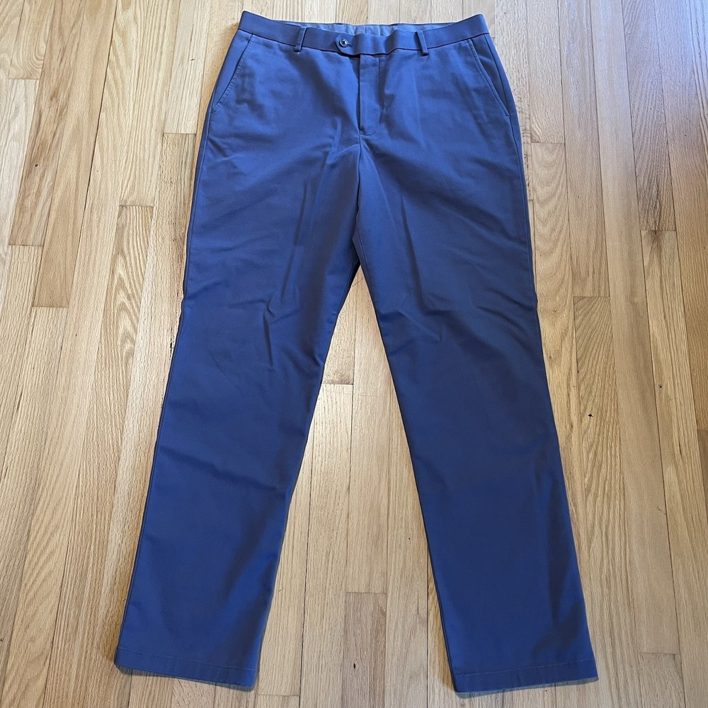 Charles Tyrwhitt Non Iron Classic Fit Chinos Mens 34x32 Blue Cotton Pants